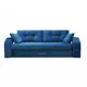 Диван раскладной Meblines Манчестер с подсветкой 07 240x90x119 см велюр цвет синий