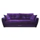 Диван раскладной Meblines Амстердам люкс 08 235x100x110 см велюр цвет фиолетовый