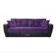 Диван раскладной Meblines Амстердам люкс 11 235x100x110 см велюр цвет фиолетовый/черный