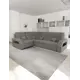 Диван модульный Yorcom Майами-3 268x97x187 см велюр цвет серый