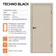 Комплект межкомнатной двери Velldoris Techno black глухая 200x70см ПЭТ цвет кварцит с коробом и наличниками