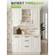 Буфет Буфет Фабрика нарус Цб-00013084#дримвуд белый 125x200x44 см ЛДСП цвет белый