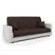 Диван раскладной Гамма Мелодия 215x100x100 см рогожка цвет шоколад/белый