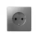 Розетка Systeme electric GAL000943S с заземлением 250 В 16 A цвет сталь