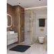 Душевой уголок Cezares LUX LUX-A-FS-1-90-C-BORO квадратная 90x90см золото профиль эффект стекла прозрачный