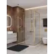 Душевой уголок Cezares LUX LUX-AH-FS-11-120/90-C-BORO прямоугольная 120x90см золото профиль эффект стекла прозрачный