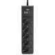 Сетевой фильтр с защитой Agni TP-FI3U5E-C-5m-black 3x1.5 5 м 5 розеток с заземлением 4000 Вт цвет черный