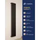 Радиатор трубчатый Faberg Sabron1_1800 1724/15 8 секций нижнее универсальное подключение сталь цвет черный с кронштейном