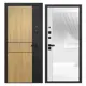 Входная дверь Superlock SL-13 левый 205x96см цвет дуб и сатин черный/стекло белое