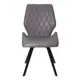 Мягкий стул La alta Ostin для кухни со спинкой 1 шт серый экокожа ножки черные квадратные
