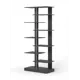 Стеллаж Куб №6 5 полок 90x210x45 см ЛДСП цвет черный