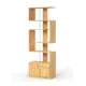 Стеллаж Куб №4 с тумбой Т-20 90x255x45 см ЛДСП цвет дуб золотистый
