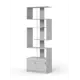 Стеллаж Куб №4 с тумбой Т-20 90x255x45 см ЛДСП цвет серый