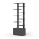 Стеллаж Куб №6 с тумбой Т-16 90x255x45 см ЛДСП цвет черный