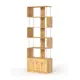 Стеллаж Куб №7 с тумбой Т-16 90x255x45 см ЛДСП цвет дуб золотистый