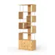 Стеллаж Куб №8 с тумбой Т-19 90x255x45 см ЛДСП цвет дуб золотистый