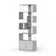 Стеллаж Куб №8 с тумбой Т-25 90x255x45 см ЛДСП цвет серый