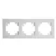 Рамка для розеток и выключателей Stekker Катрин Катрин 3 поста цвет белый матовый 49596
