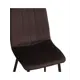 Стул Laos для кухни La alta обеденного стола столовой шоколадно-коричневый велюр ножки черные