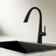 Смеситель для кухни Vincea VKF-176MB 24.3 см выдвижной излив цвет черный