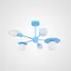 Люстра на штанге Imperiumloft Hendy Impr_194955-23 5 ламп 11 м² цвет белый/голубой