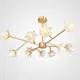 Люстра на штанге Imperiumloft Lotos Impr_203940-26 12 ламп 24 м² цвет прозрачный/золотой