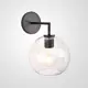 Настенный светильник Imperiumloft Rh globe shade single sconce black Impr_123275-22 цвет прозрачный/бронзовый
