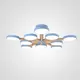 Люстра подвесная светодиодная Imperiumloft Turna blue 228854-26 35 м² белый свет цвет белый/голубой