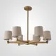 Люстра на штанге Imperiumloft Jorgenson 203573-26 6 ламп 18 м² цвет бежевый/светлое дерево/золотой