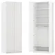 Шкаф распашной Байонна белый 80х232,2х54,5 с 4 полками и  штангой  ЛДСП белый