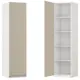 Шкаф распашной Байонна латте с 4 полками 60х232,2х54,5 ЛДСП каркас белый