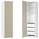 Шкаф распашной Байонна латте 60х232,2х54,5 с 3 полками и 3 ящиками ЛДСП каркас белый