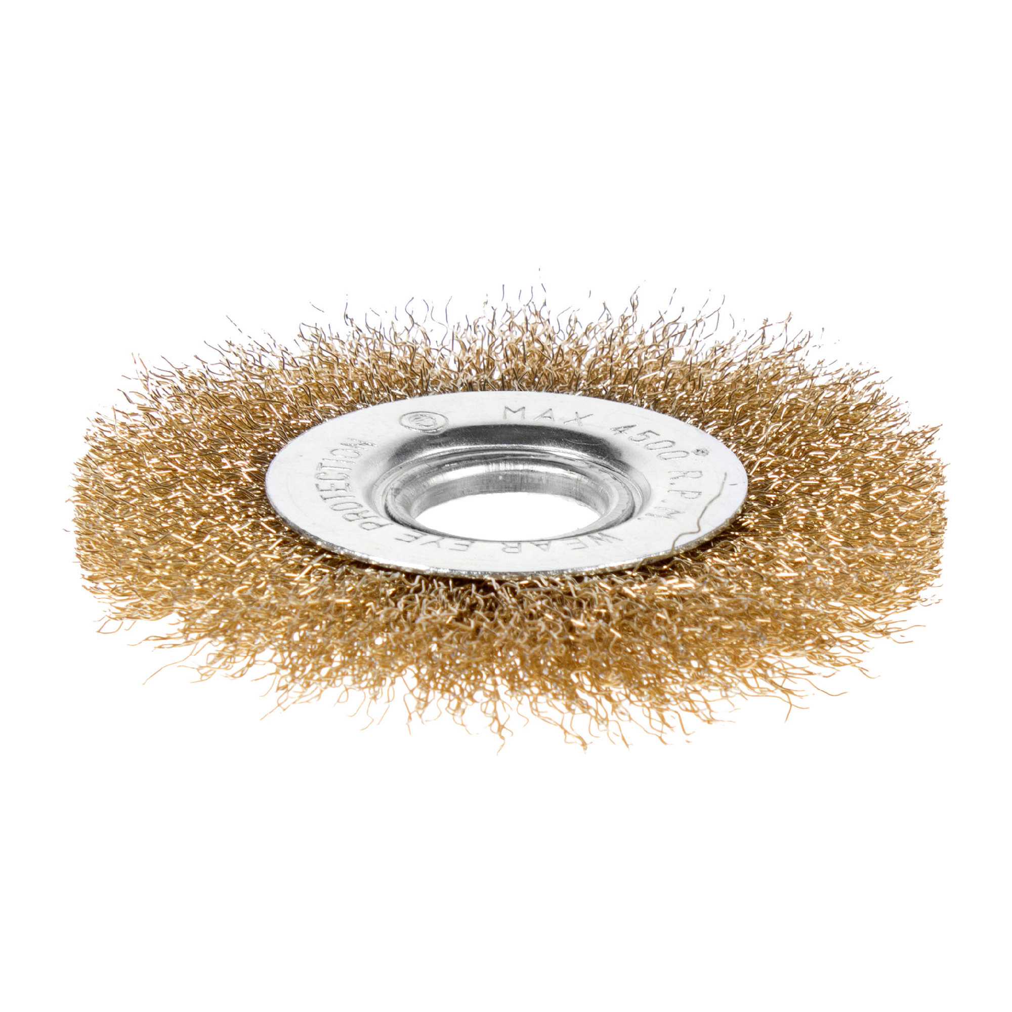 Изображение товара Щетка для УШМ диаметром 100 мм из латуни для зачистки и шлифовки