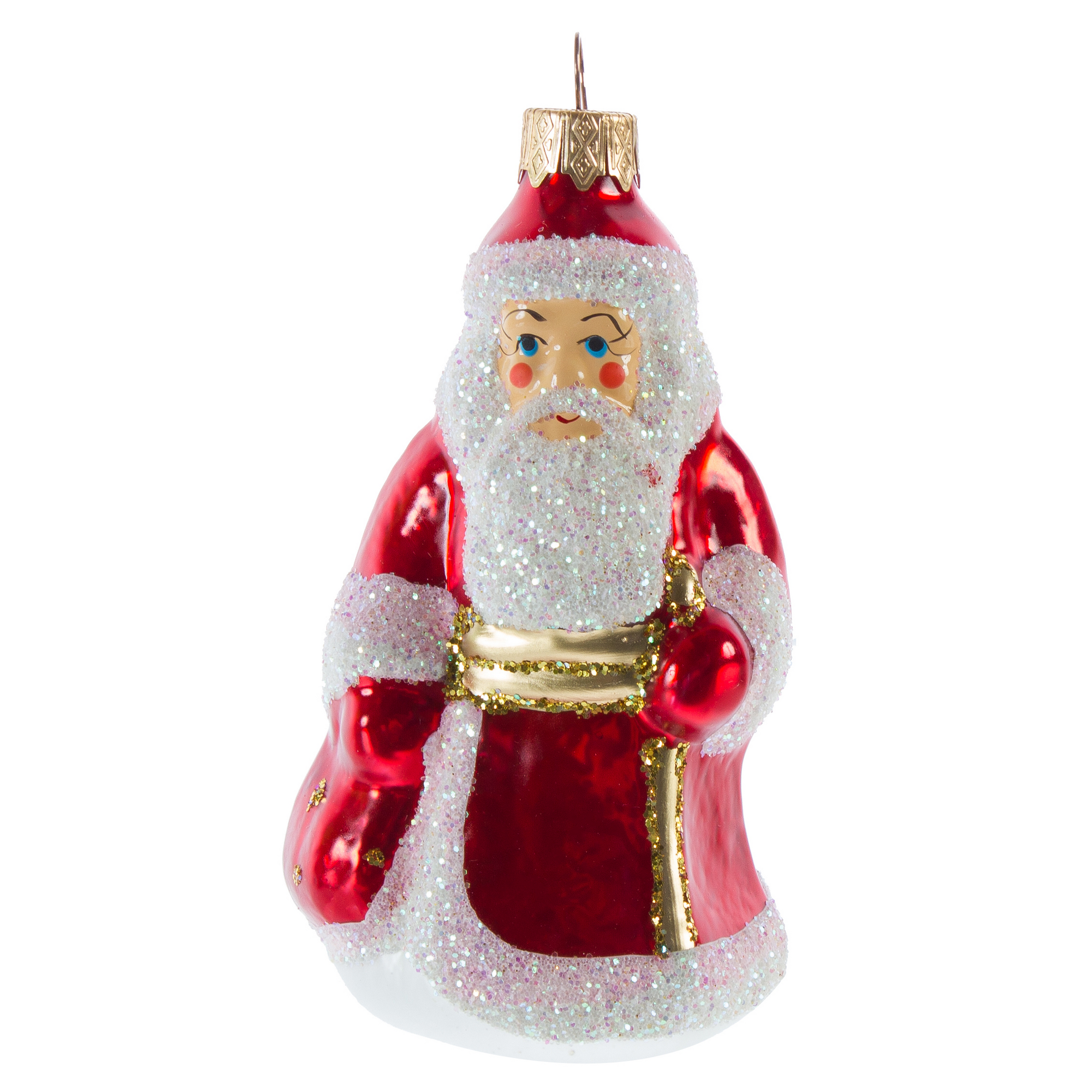 Изображение товара Ёлочное украшение Дед Мороз из стекла для новогоднего декора 11 см