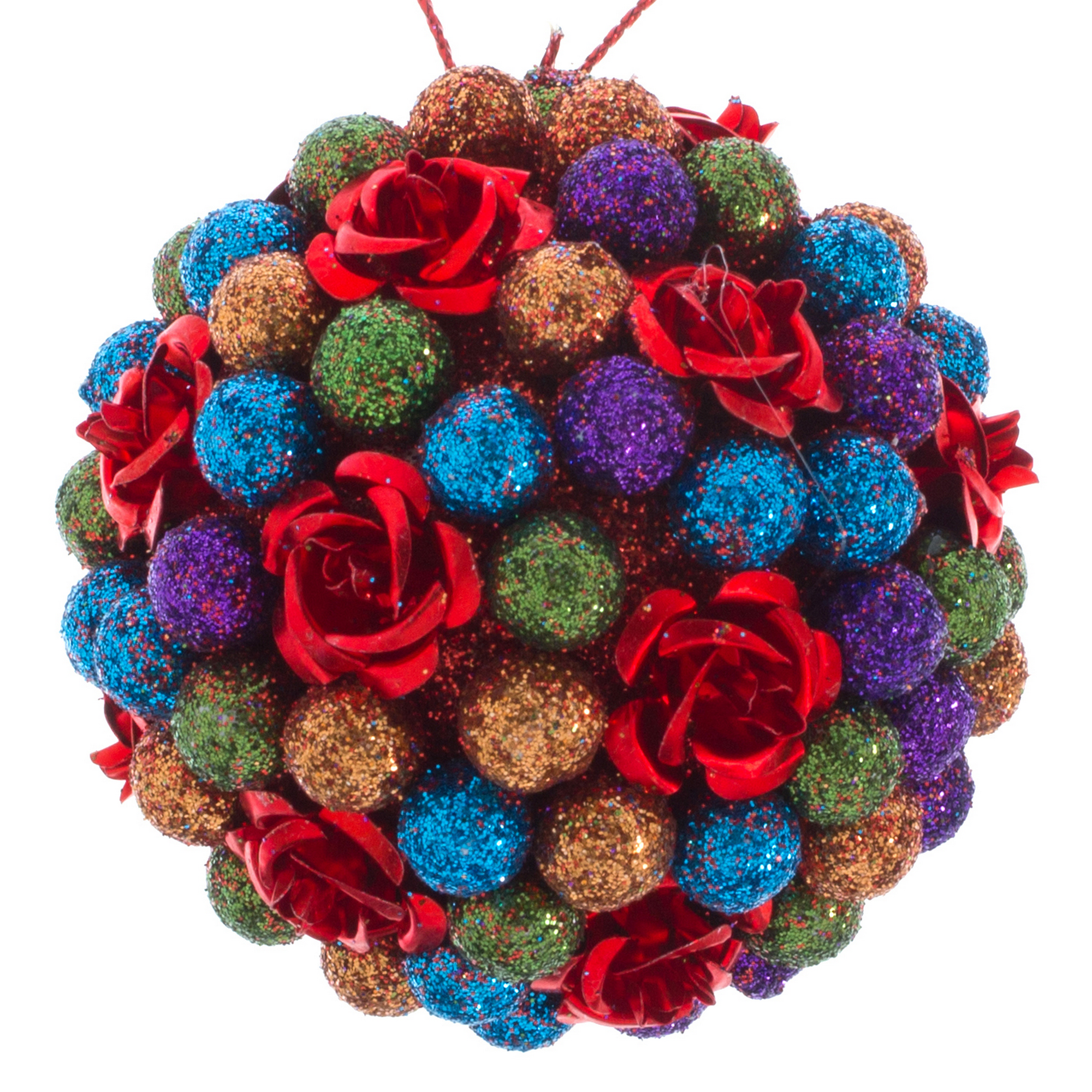 Изображение товара Ёлочный новогодний шар 41100, диаметр 6 см, многоцветный