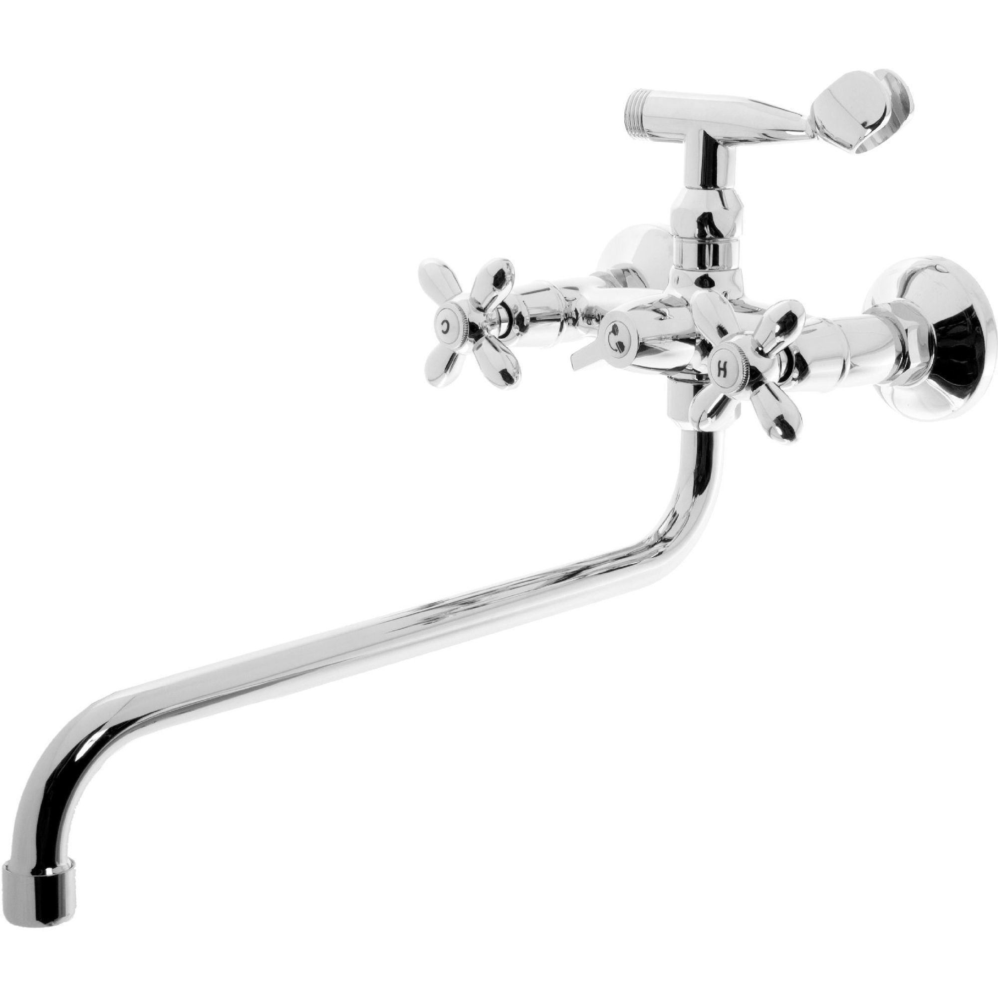 Изображение товара Смеситель универсальный Sensea Charme двухвентильный, с душевым набором