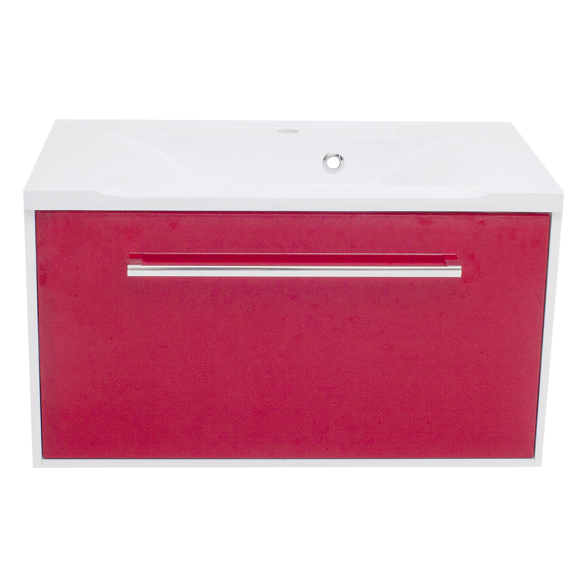 Изображение товара Тумба под раковину подвесная «Мерида», 80 см, цвет бордо