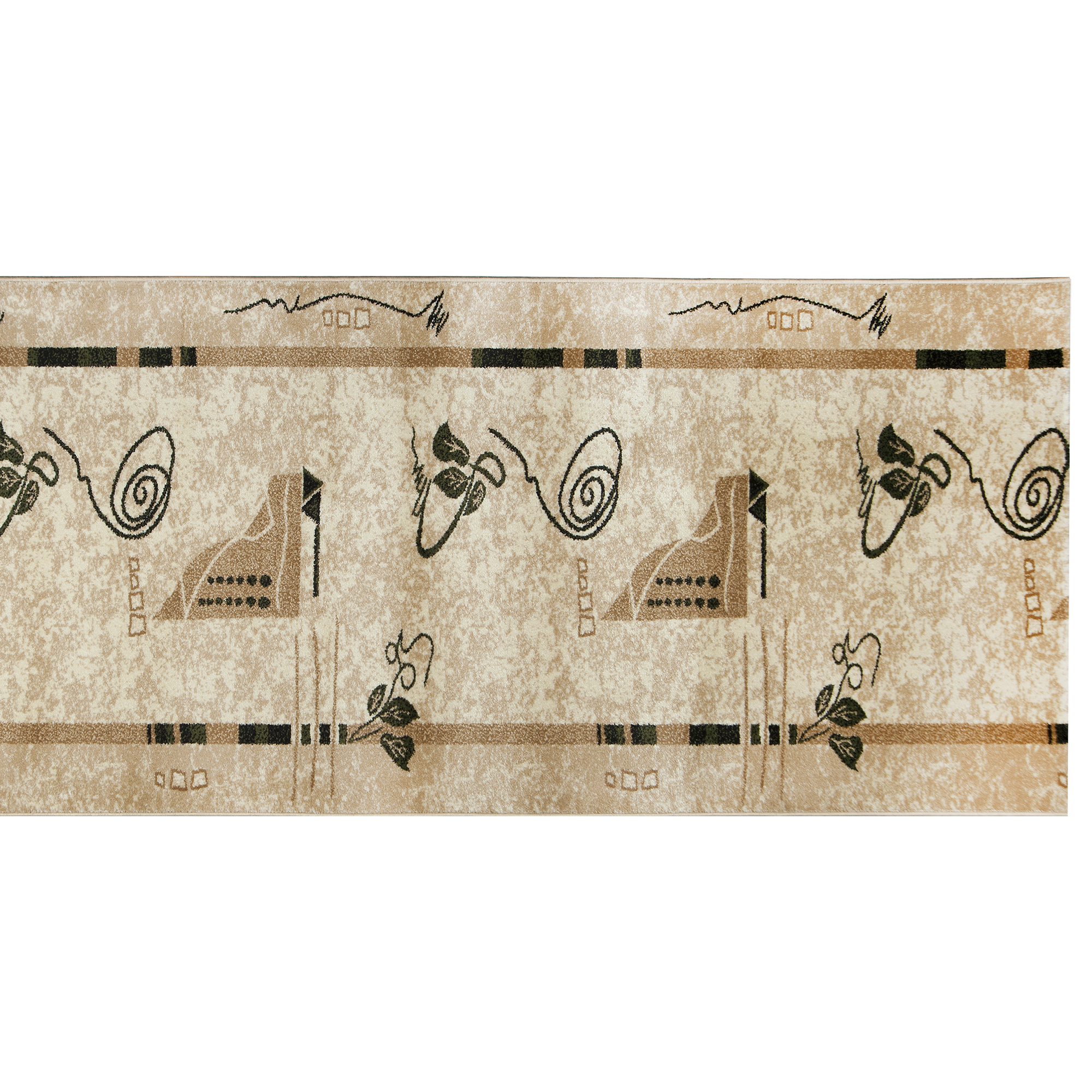 Изображение товара Ковровая дорожка из полипропилена 1,2м бежевый Супер Акварель 99108-25