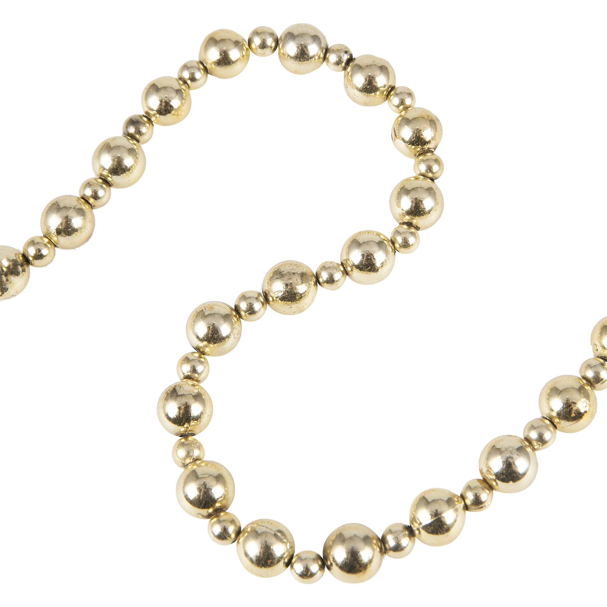 Изображение товара Золотые декоративные бусы 270 см для новогоднего украшения