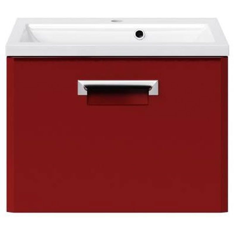 Изображение товара Тумба под раковину подвесная «Бостон», 60 см, цвет бордо