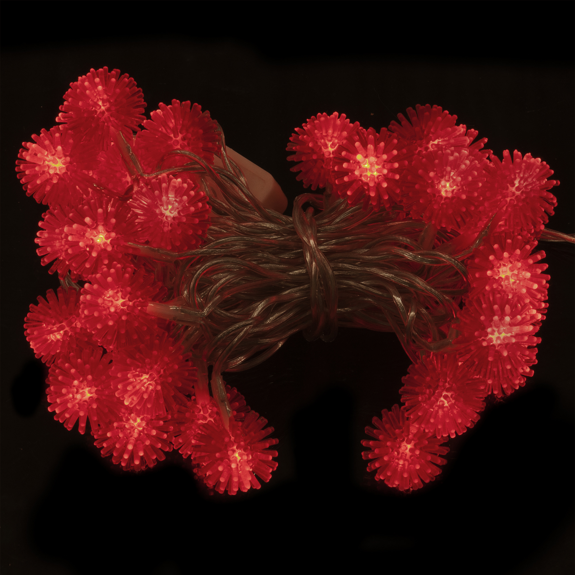 Изображение товара Электрогирлянда-шнур «Шары красные» 40 ламп, для комнаты