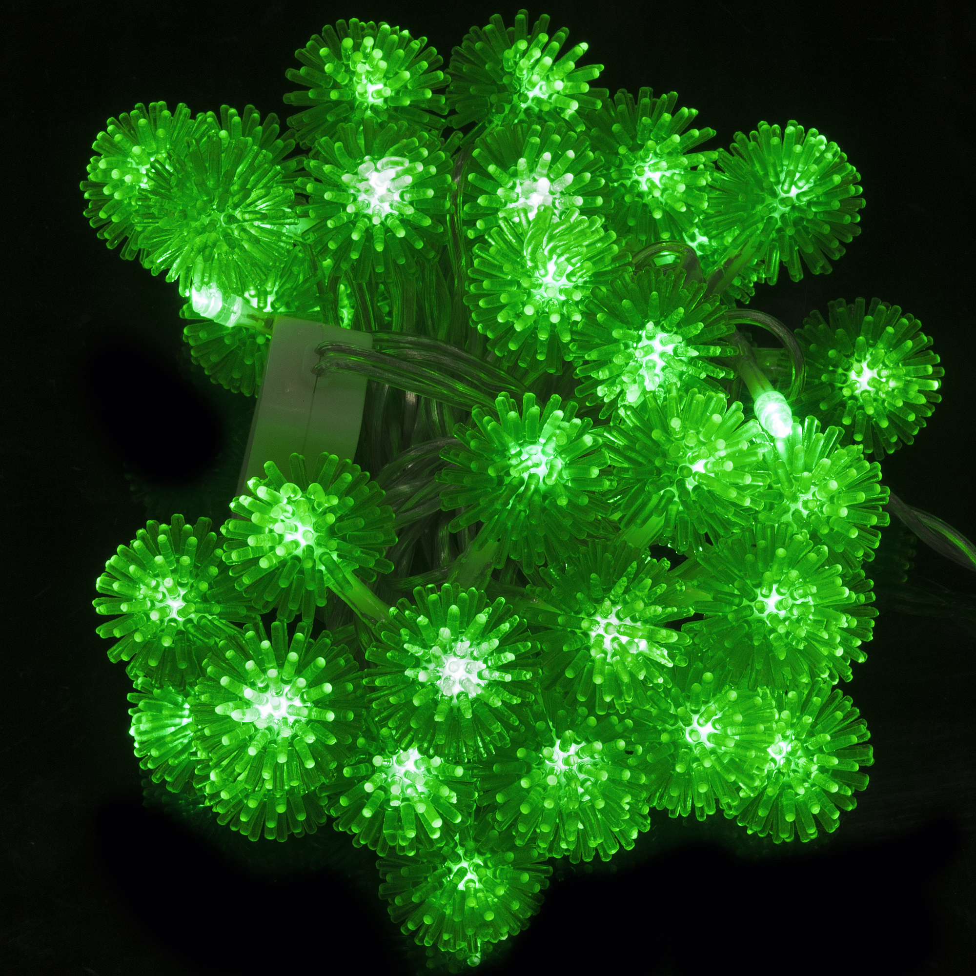 Изображение товара Электрогирлянда-шнур «Шары зеленые» 40 ламп, для комнаты