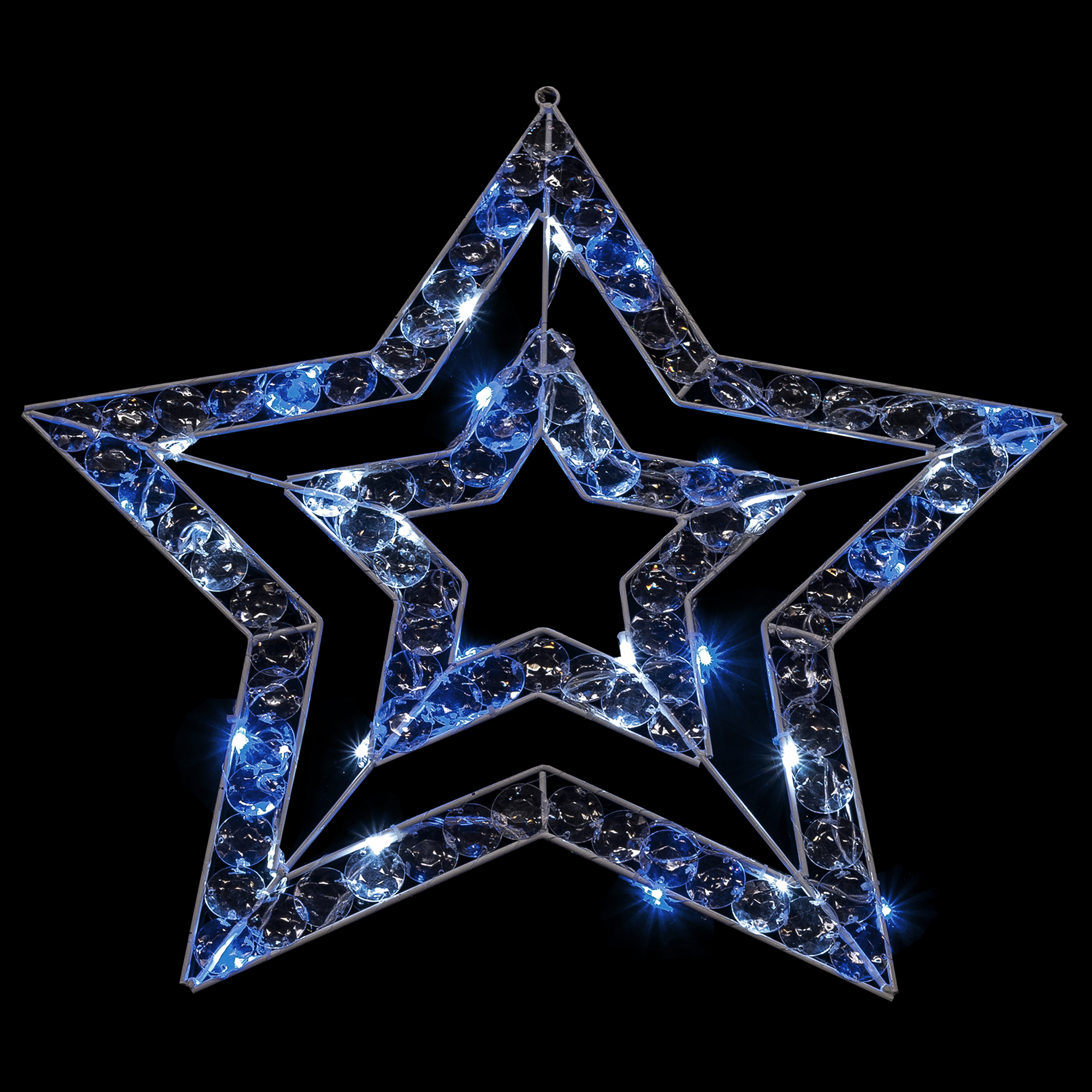 Изображение товара Светящаяся электрическая фигура «Звезда синяя» 36 ламп, 57 см, для улицы