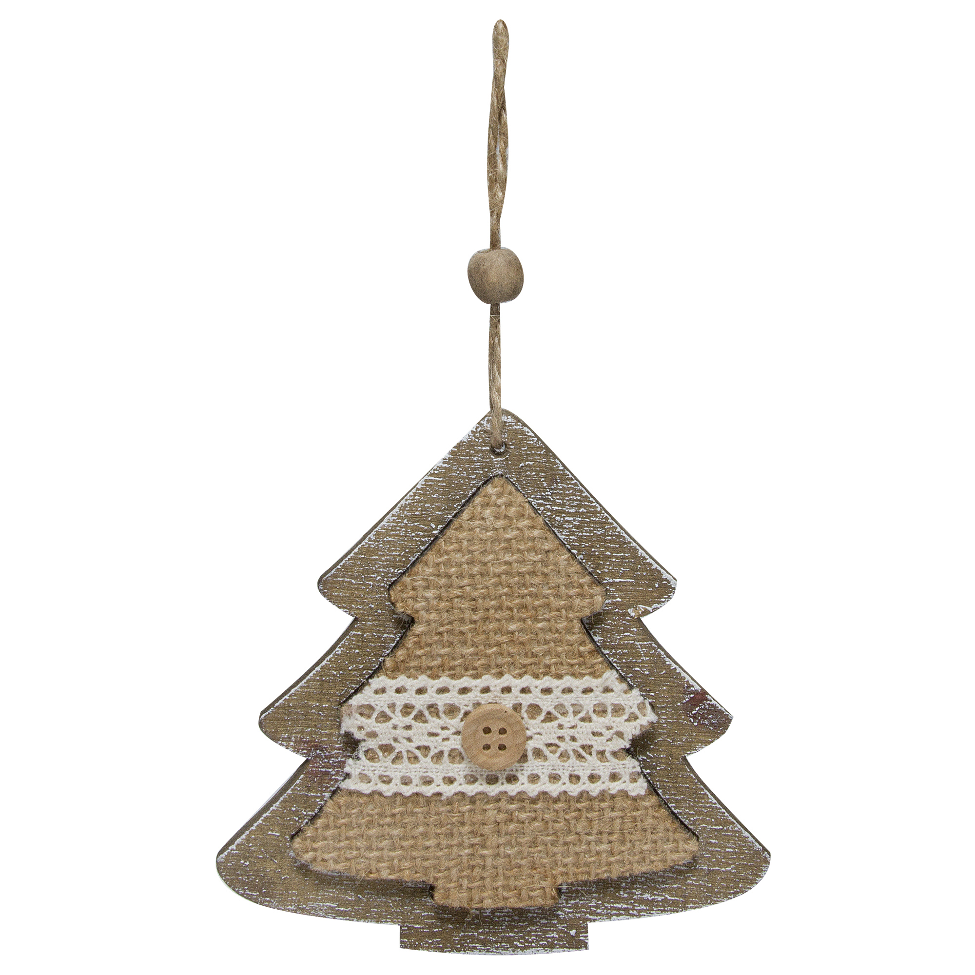 Изображение товара Ёлочное украшение «Ёлка» 10x10 см, дерево, с лентой