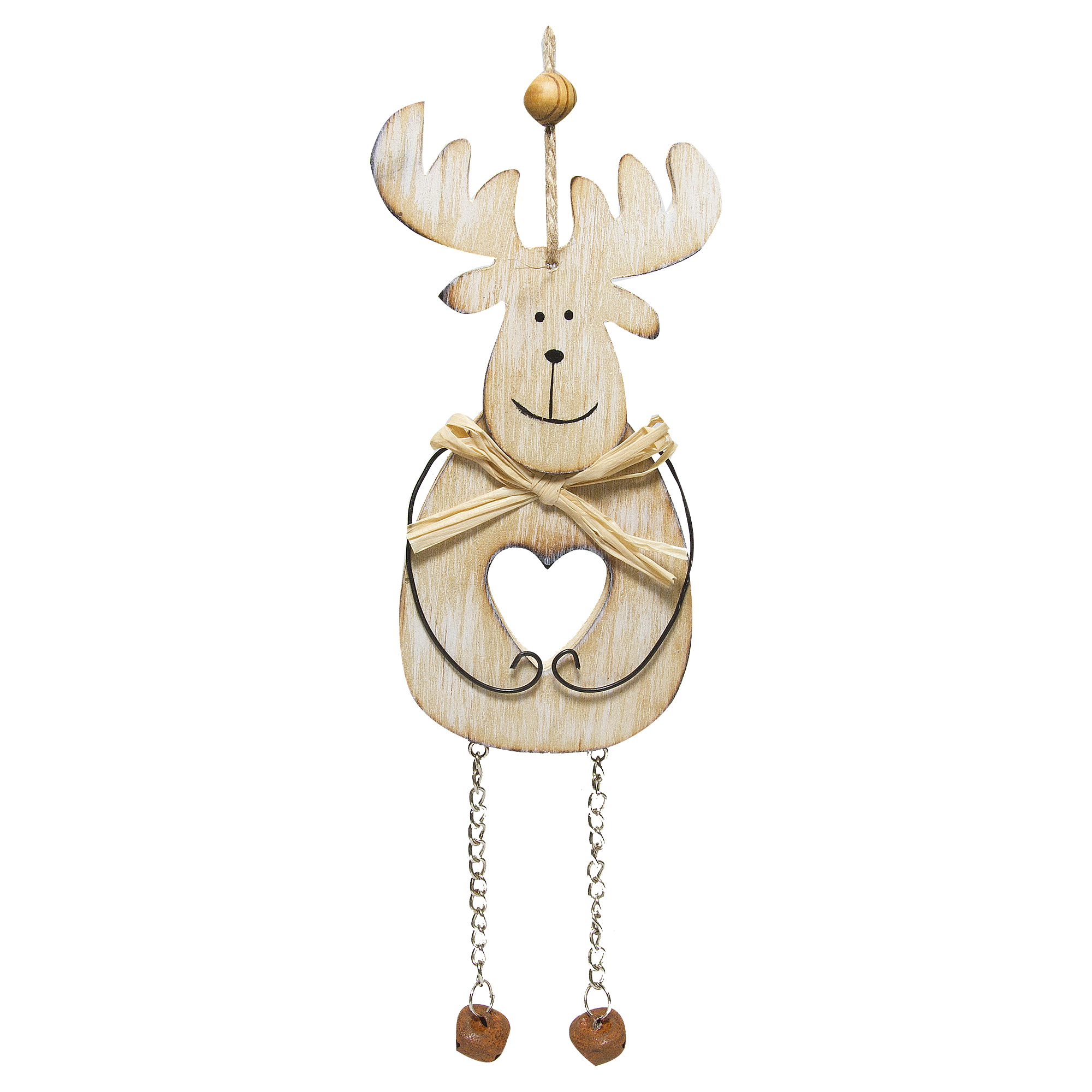 Изображение товара Ёлочное украшение Олень с длинными ногами 13x8 см дерево