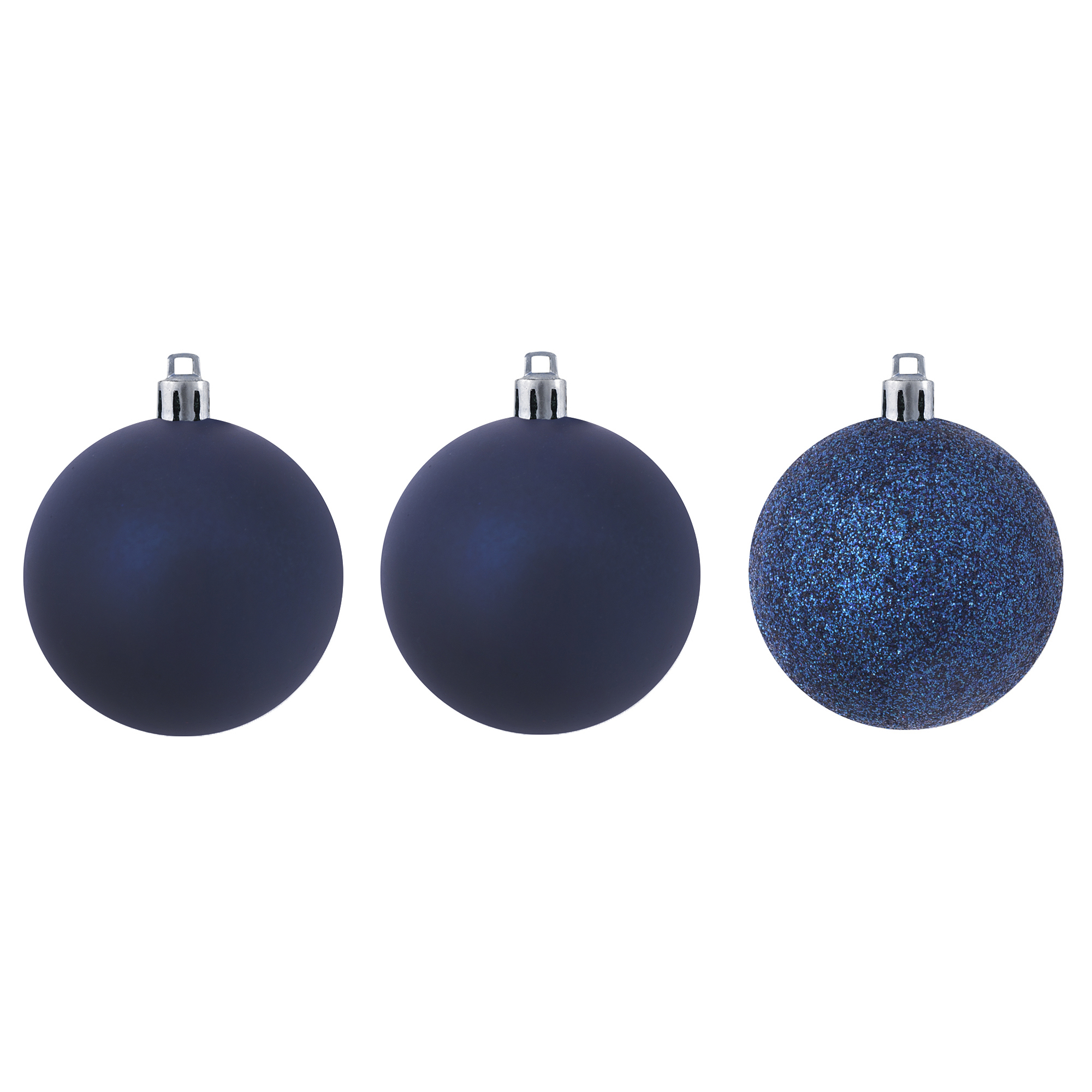 Изображение товара Набор елочных шаров 4 см синий 16 шт в тубе украшение новогодней елки
