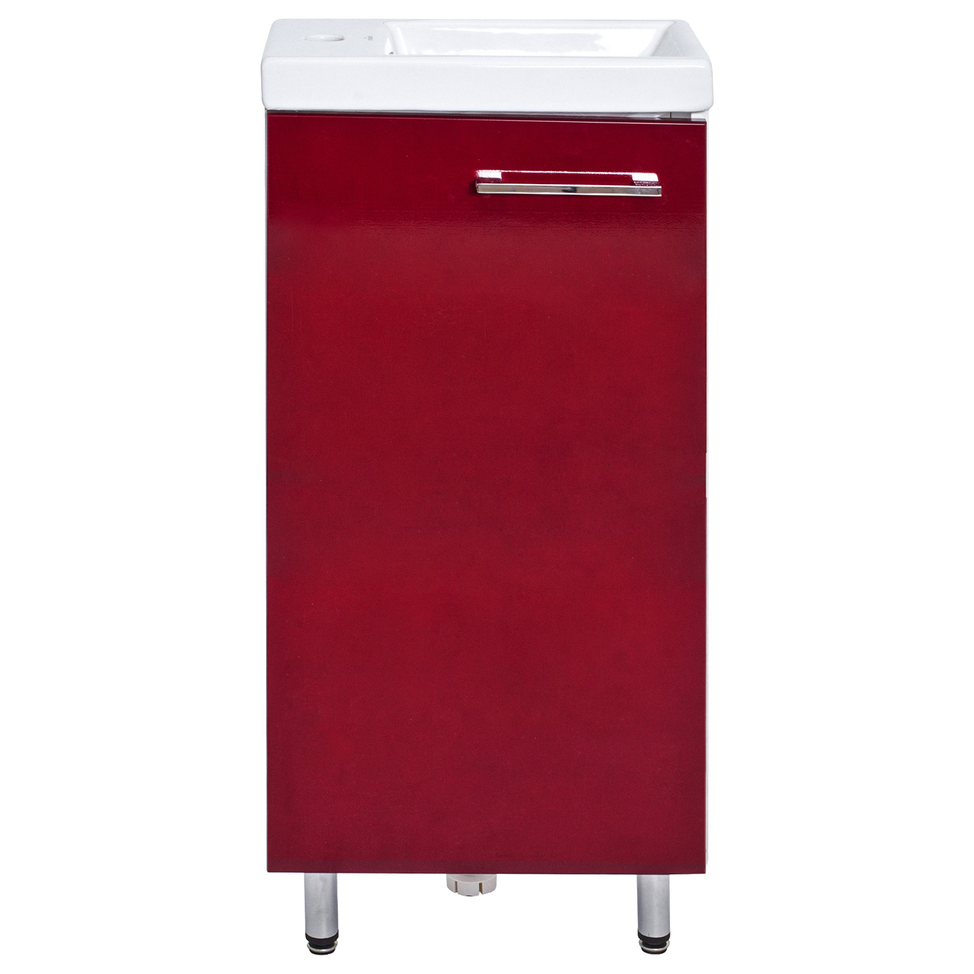 Изображение товара Тумба под раковину напольная Акваль «Паола» 40 см цвет бордо