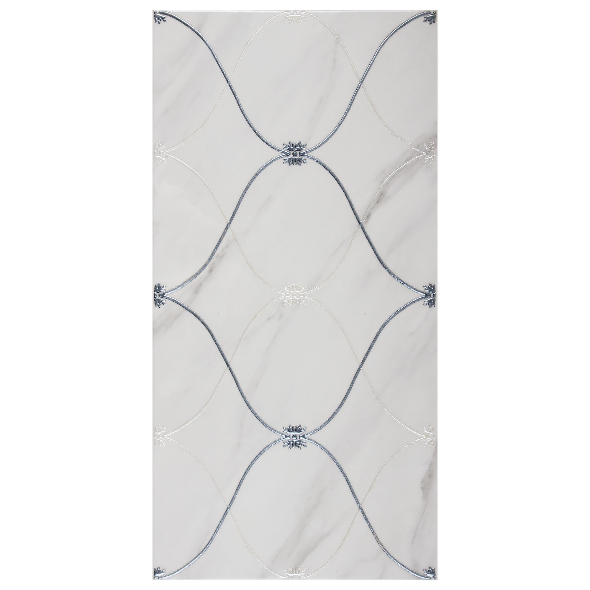 Изображение товара Вставка «Carrara Triana» 25х50 см цвет белый