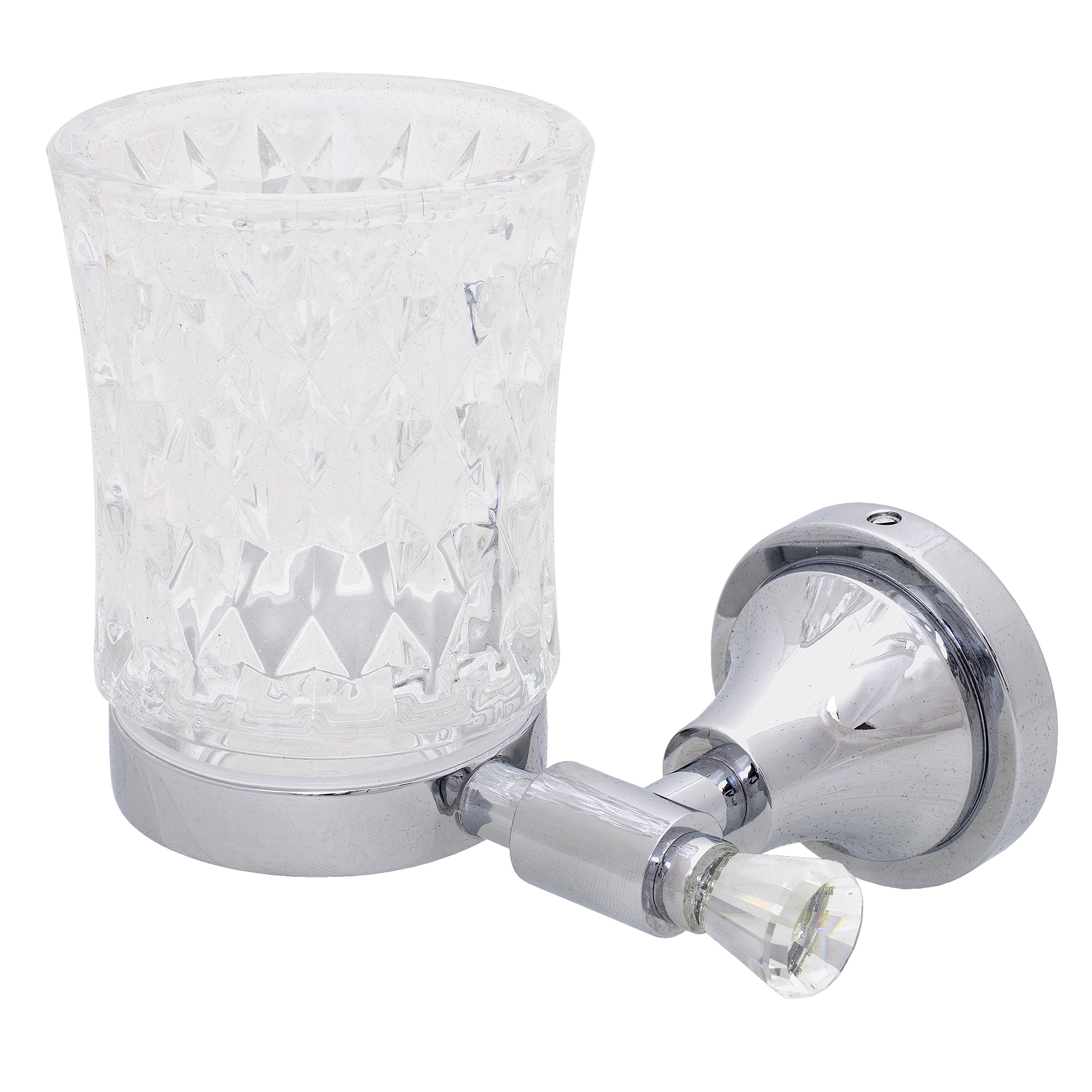 Изображение товара Стакан подвесной для зубных щёток Fixsen Crystal стекло цвет хром