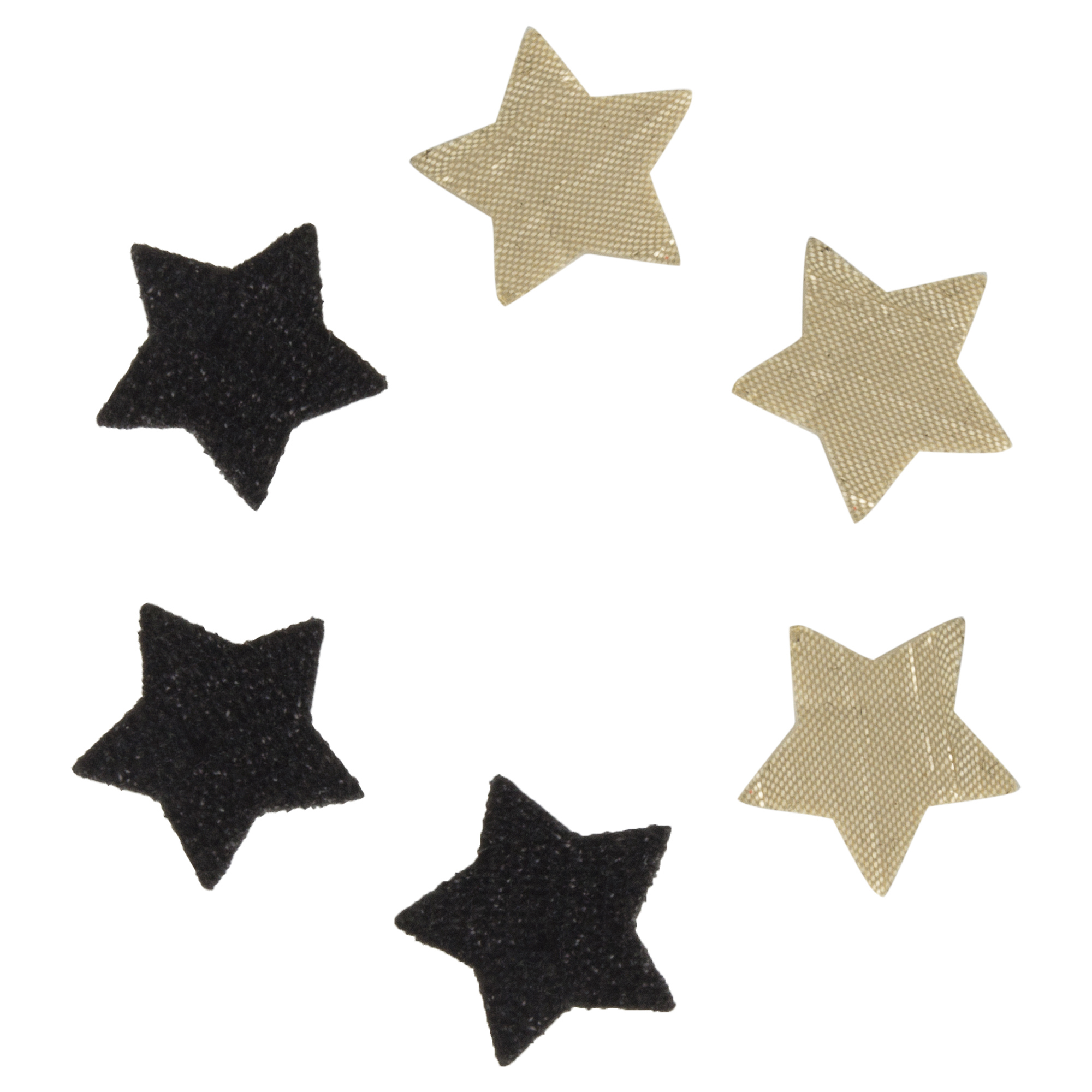 Изображение товара Конфетти «Звездочки чёрные с новогодними пожеланиями» 2.5 см 100 шт.